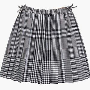 Burberry Black Pearly Check Pleated Skirt